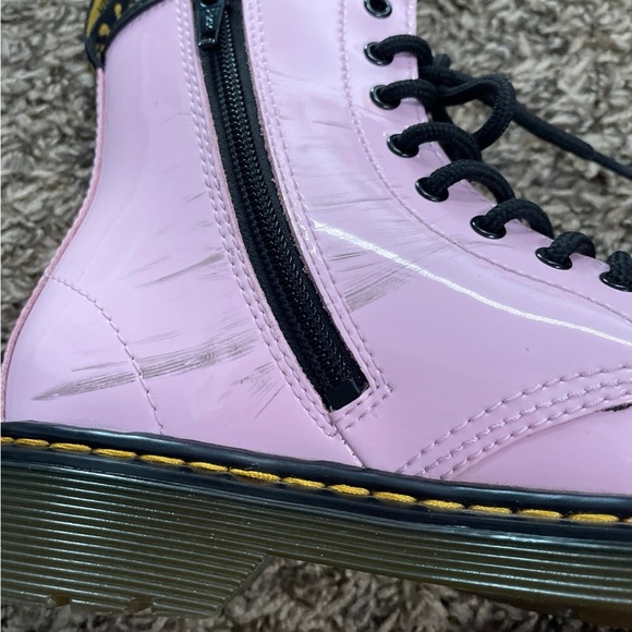 Dr Martens, shiny pink boots, kids size 2 - Picture 6 of 8